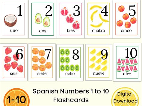 1-10 spanish